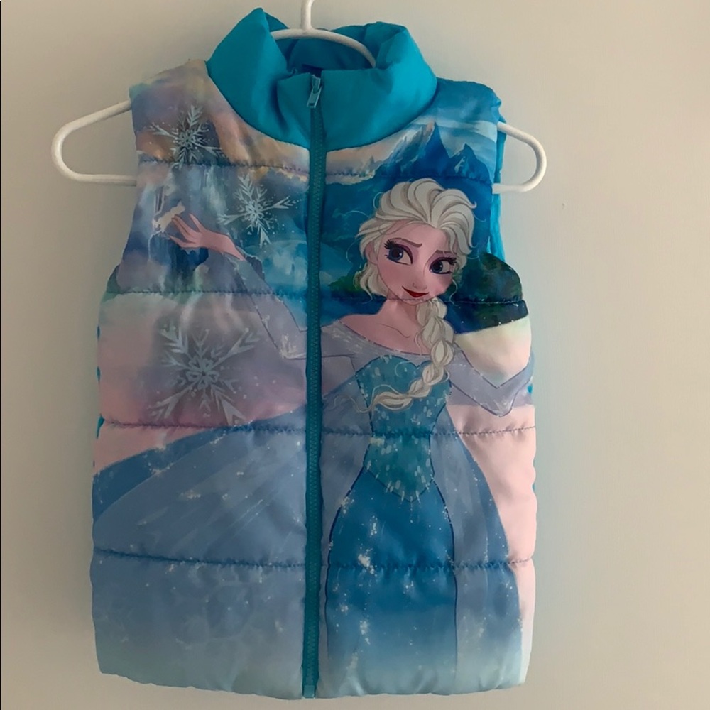 Elsa puffy vest toddler 2T